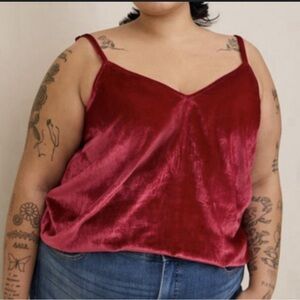 NWOT Burgundy Red Satin Swing Tank Top Cami